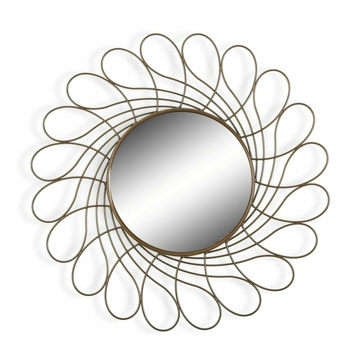Versa Wandspiegel Versa Gouden Metaal (2 X 40 X 40 Cm)