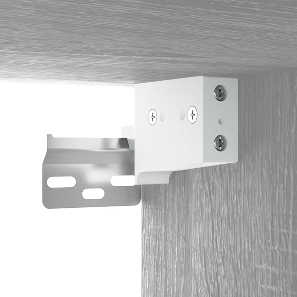 Spiegelkast Met Led-Verlichting 76X15X55 Cm Grijs Sonoma Eiken