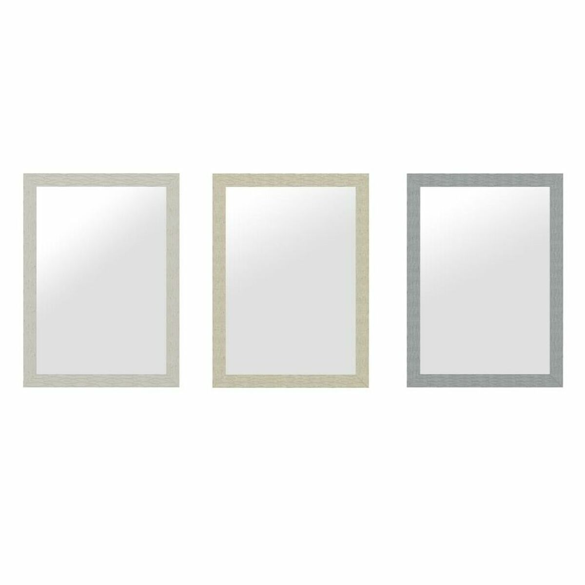 Wandspiegel Dkd Home Decor 70 X 2 X 96 Cm Kristal Grijs Beige Wit Polyestyreen Stads (3 Onderdelen)