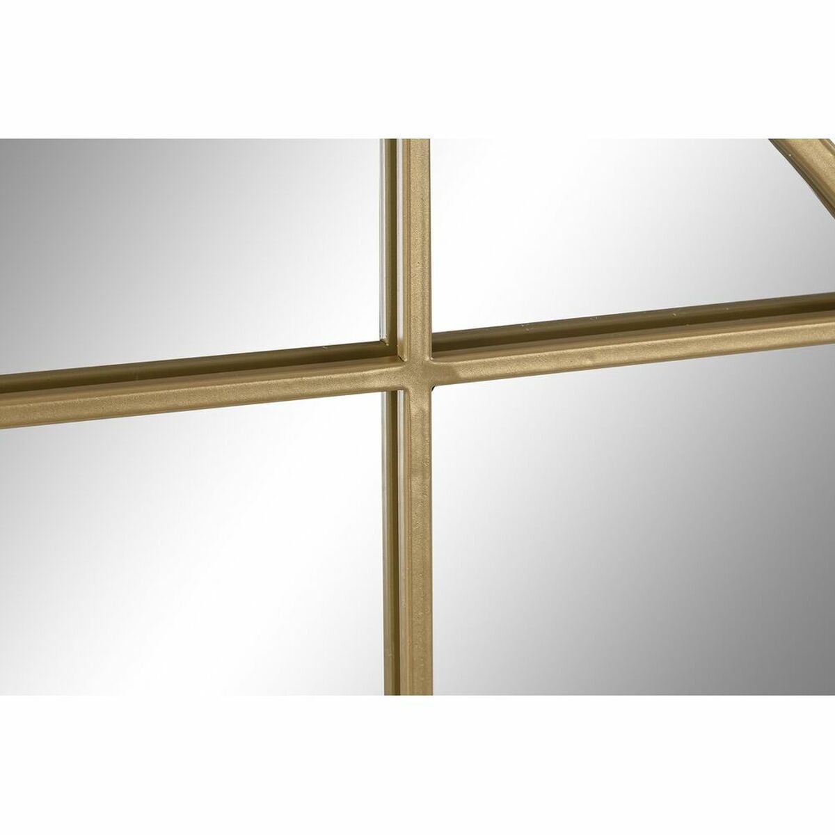 Wandspiegel Dkd Home Decor 60 X 2,5 X 60 Cm Kristal Gouden Ijzer Venster (60 Onderdelen)