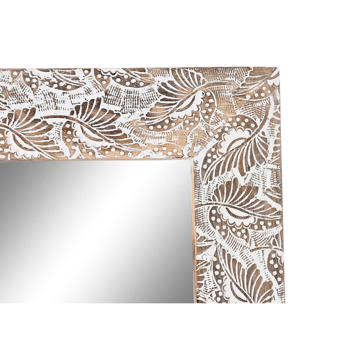 Wandspiegel Dkd Home Decor 44 X 3 X 150 Cm Kristal Bruin Wit Mangohout Indiaas Hout Mdf Decapé