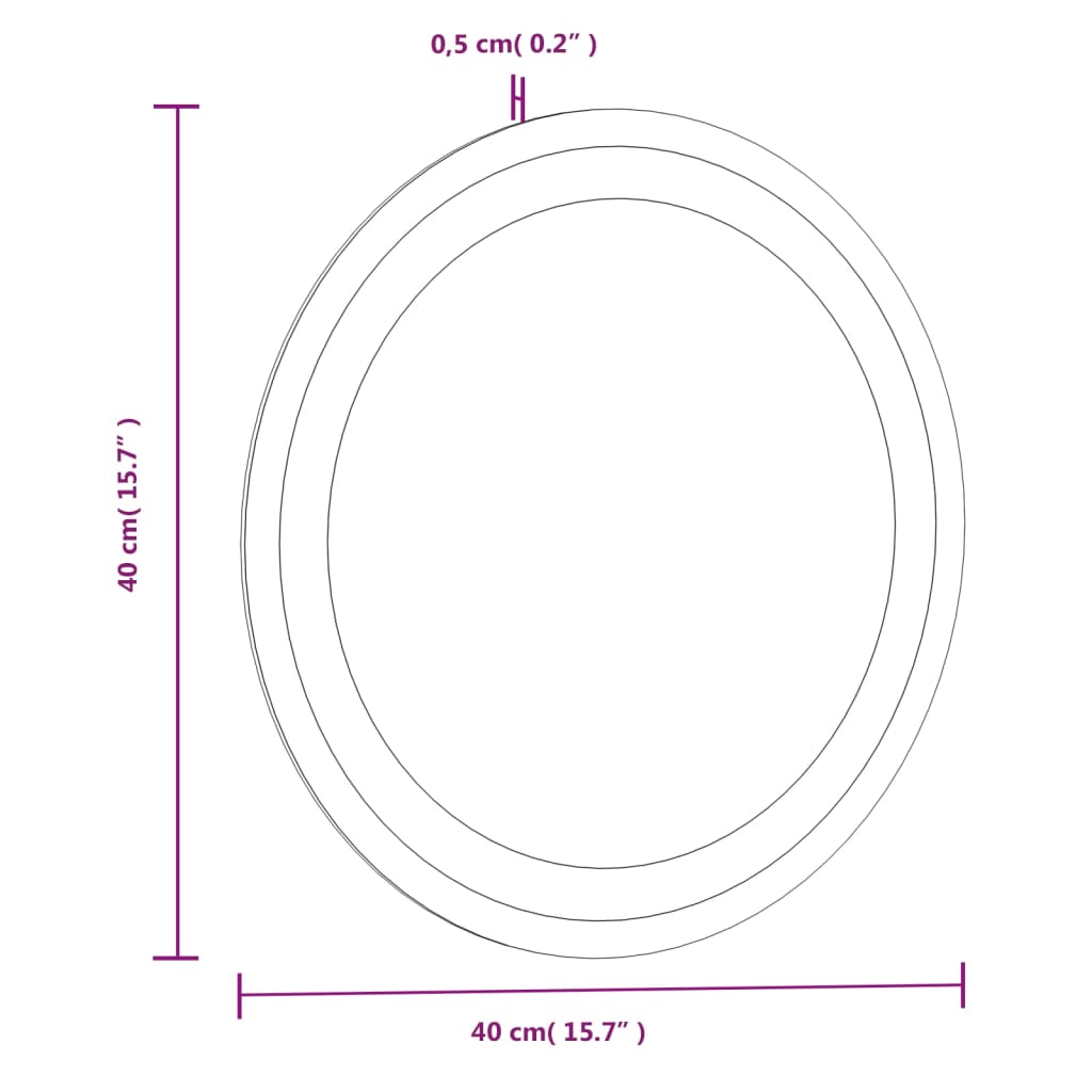 Badkamerspiegel Led Rond 40 cm