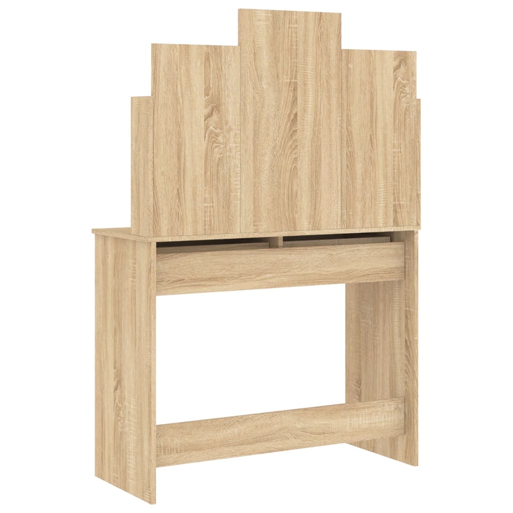 Kaptafel Met Spiegel 96X39X42 Cm Kleurig Sonoma eiken