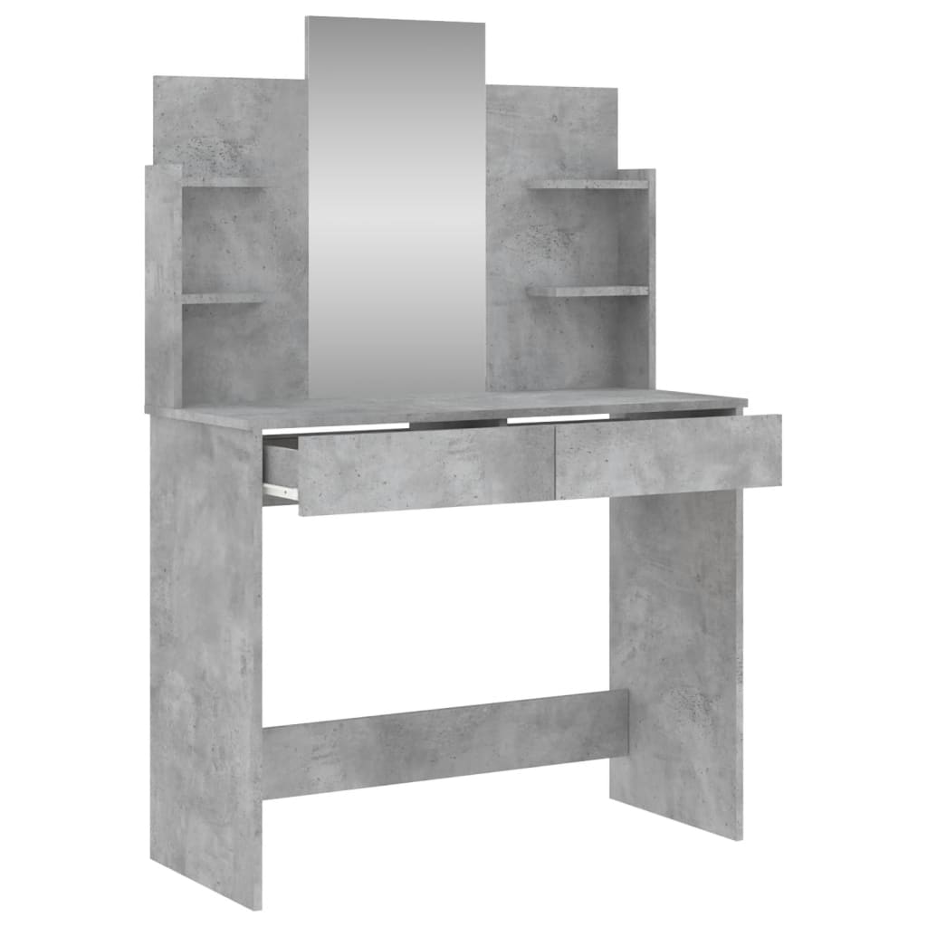 Kaptafel Met Spiegel 96X39X42 Cm Betongrijs