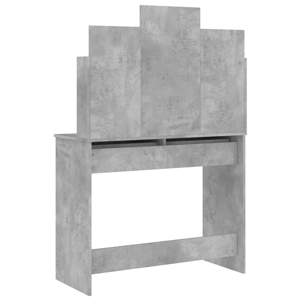 Kaptafel Met Spiegel 96X39X42 Cm Betongrijs