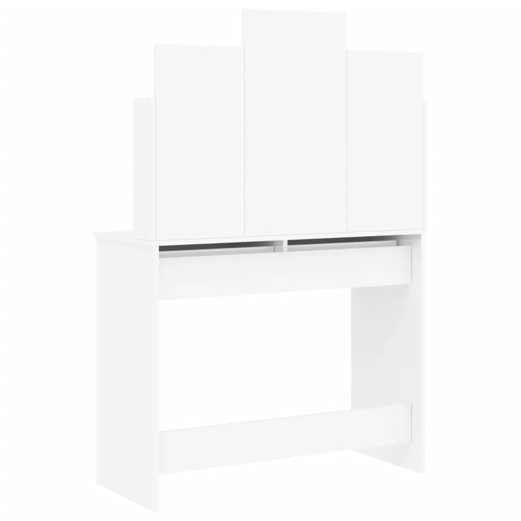 Kaptafel Met Spiegel 96X39X42 Cm Hoogglans wit