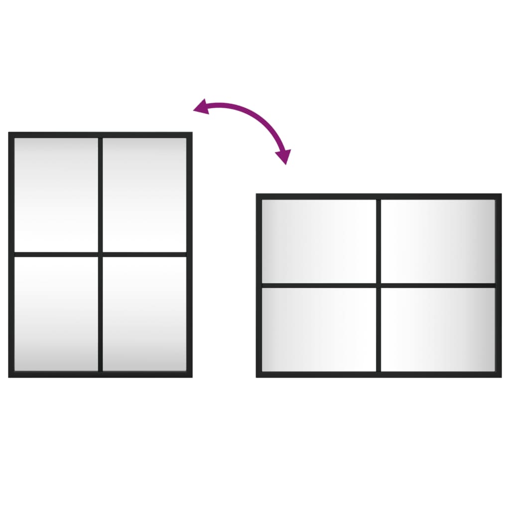 Wandspiegel Rechthoekig Ijzer Zwart 1 30 x 40 cm