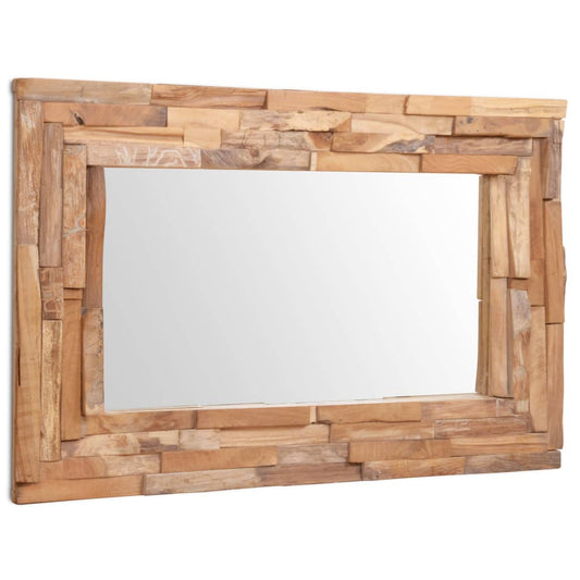Decoratieve Spiegel Rechthoekig 90X60 Cm Teakhout