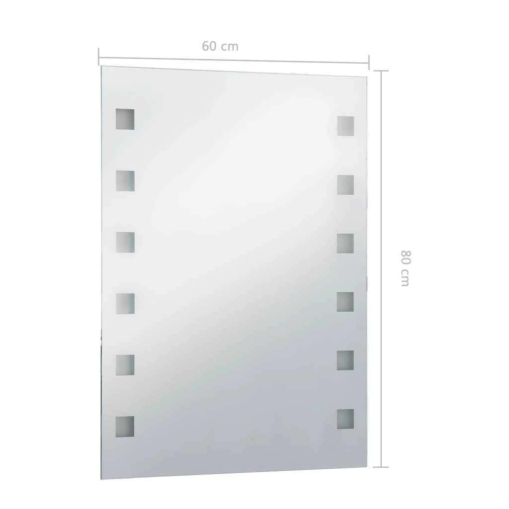 Complete LED Badkamerspiegel (60 x 80 cm) met Zilveren Aluminium Rechthoekig Frame