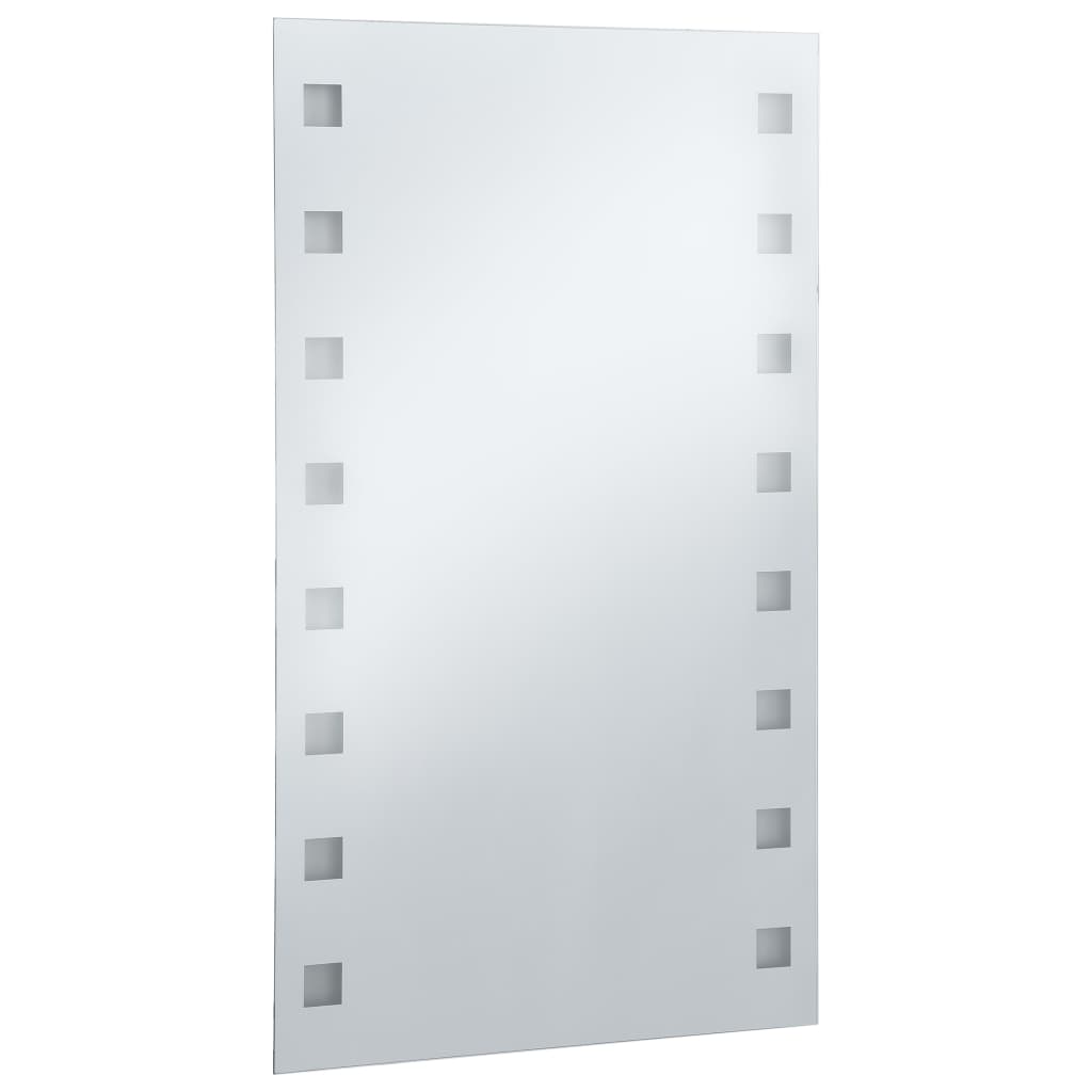 LED Badkamerspiegel (60 x 100 cm) met Zilveren Aluminium rechthoekig Frame