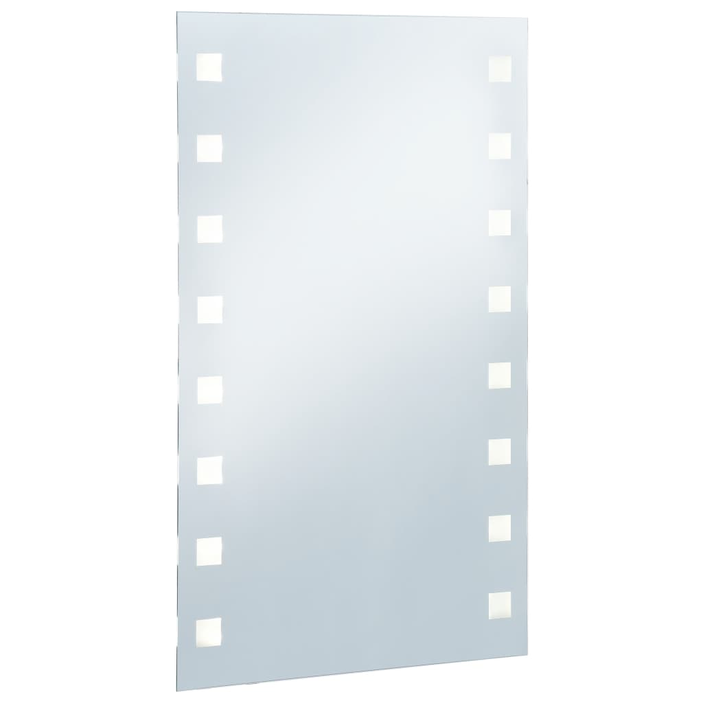 LED Badkamerspiegel (60 x 100 cm) met Zilveren Aluminium rechthoekig Frame