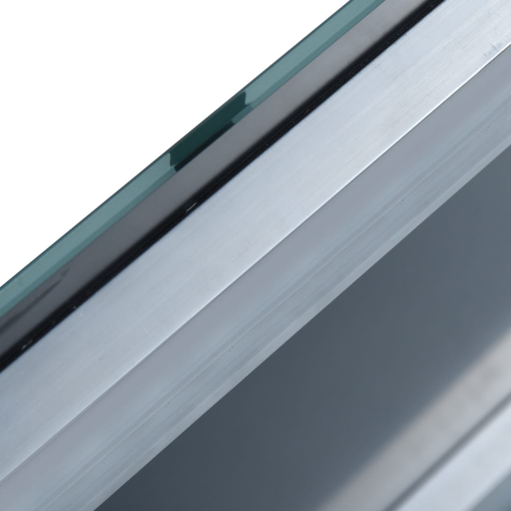 LED Badkamerspiegel (60 x 100 cm) met Zilveren Aluminium rechthoekig Frame