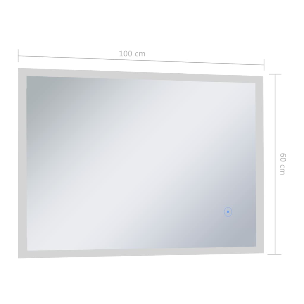Badkamerspiegel Led Met Aanraaksensor 100X60 Cm