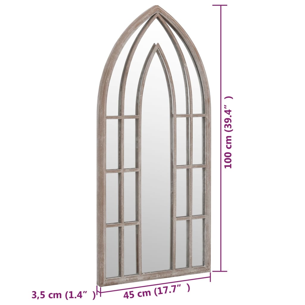 Spiegel 100X45 Cm Ijzer Zandkleurig