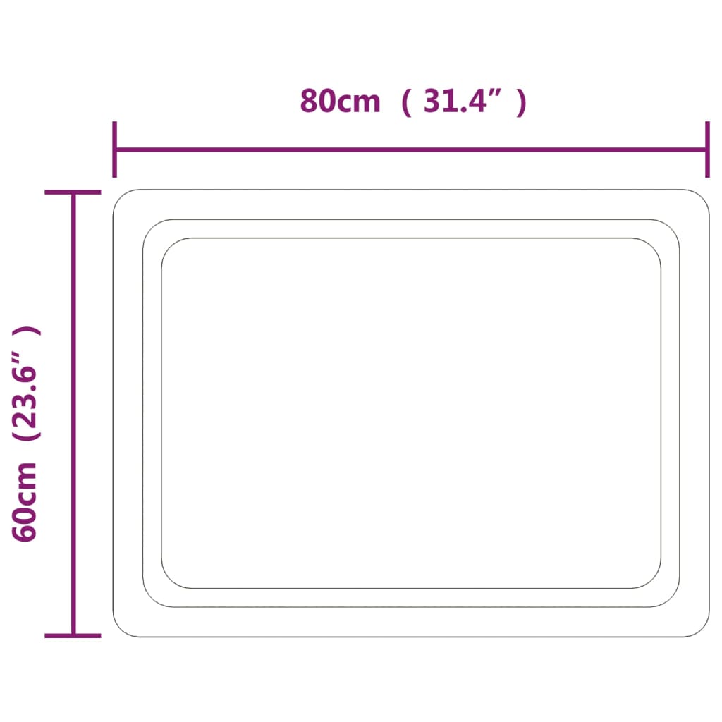 Badkamerspiegel Led 60X80 Cm